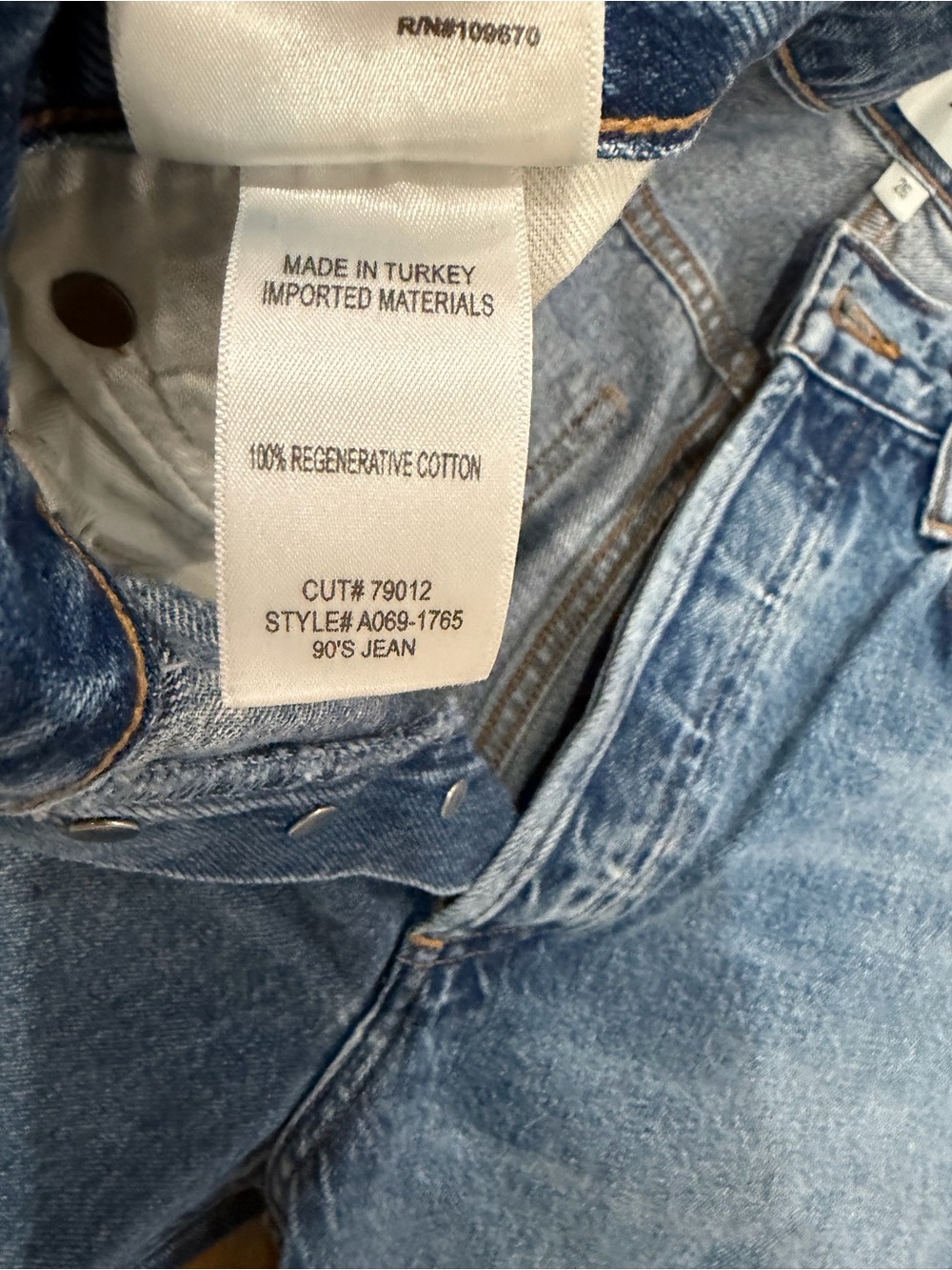 Agolde Classic Blue women’s Straight-Leg Jeans - Picture 5 of 5